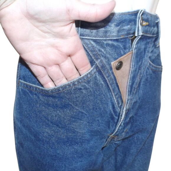 OZARK MOUNTAIN Jeans, 26" Waist, Western, Zipper flap, Relaxed, High/Mom Waist - Picture 8 of 14